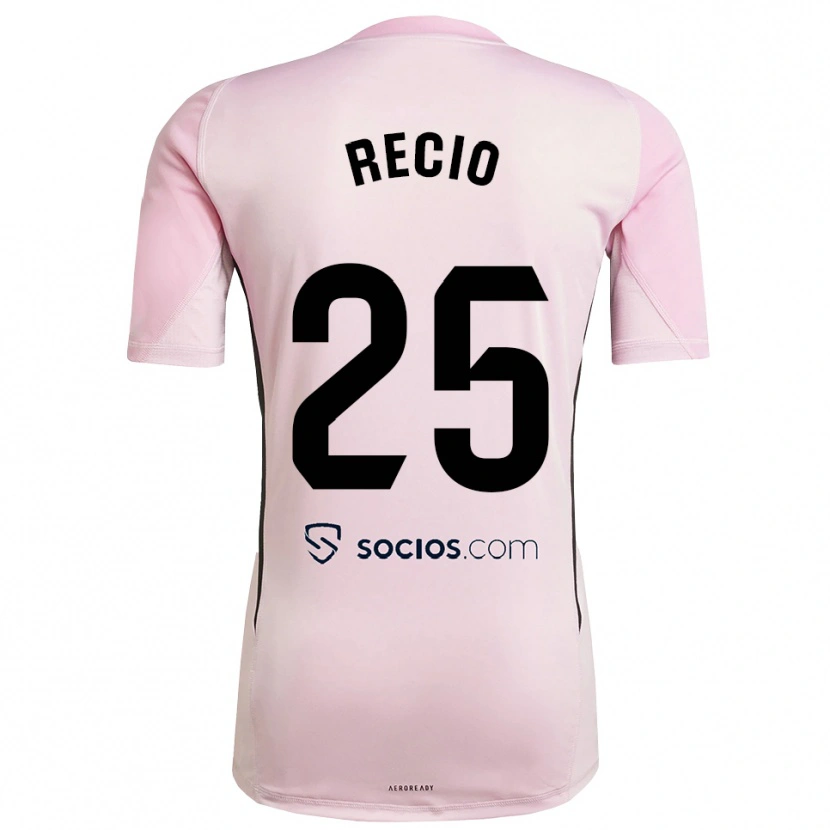 Danxen Niño Camiseta Sergio Recio #25 Rosa Negro Portero Equipación 2025/26 La Camisa México
