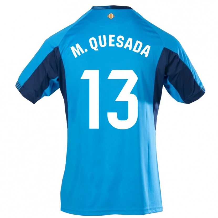 Danxen Niño Camiseta Montserrat Quesada Carrasco #13 Azul Blanco Portero Equipación 2025/26 La Camisa México