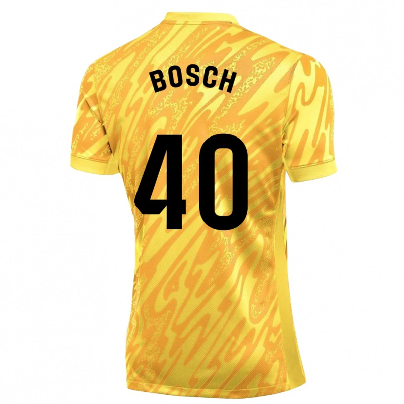 Danxen Niño Camiseta Owen Bosch #40 Amarillo Negro Portero Equipación 2025/26 La Camisa México