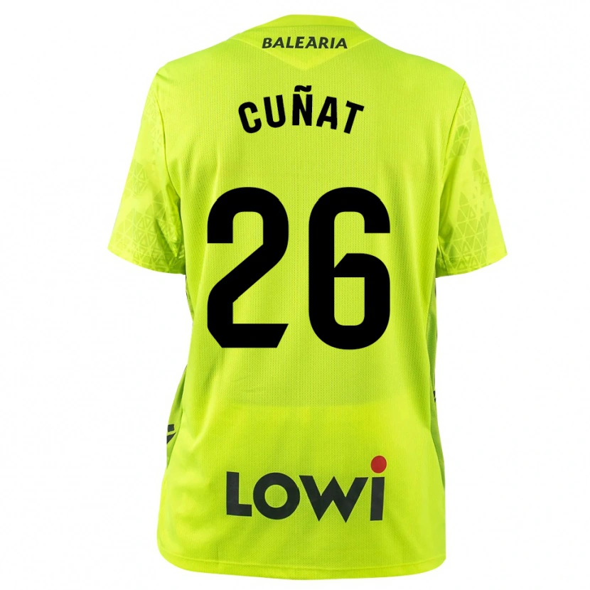 Danxen Niño Camiseta Pablo Campos #26 Verde Fluorescente Negro Portero Equipación 2025/26 La Camisa México