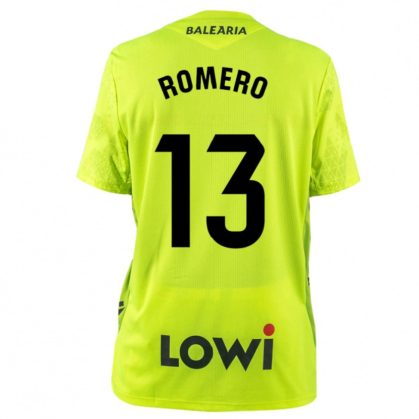 Danxen Niño Camiseta Cayetano Romero #13 Verde Fluorescente Negro Portero Equipación 2025/26 La Camisa México