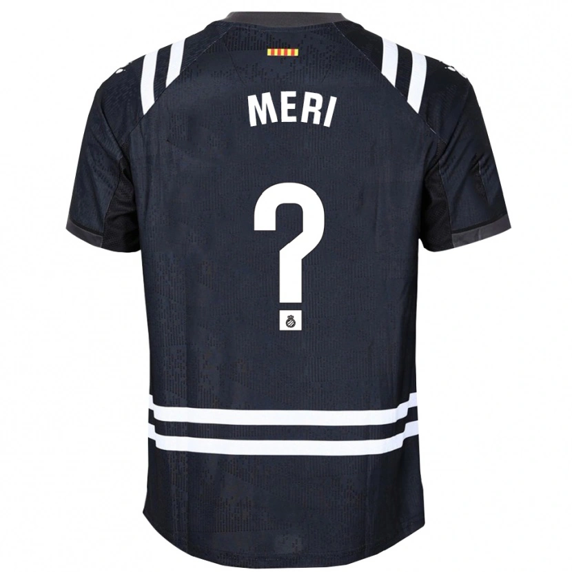 Danxen Niño Camiseta Meritxel Muñoz Alsina #0 Negro Blanco Portero Equipación 2025/26 La Camisa México