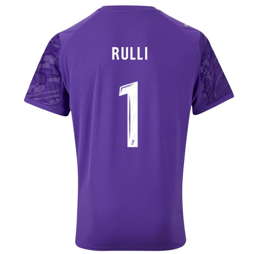 Danxen Niño Camiseta Gerónimo Rulli #1 Púrpura Blanco Portero Equipación 2025/26 La Camisa México