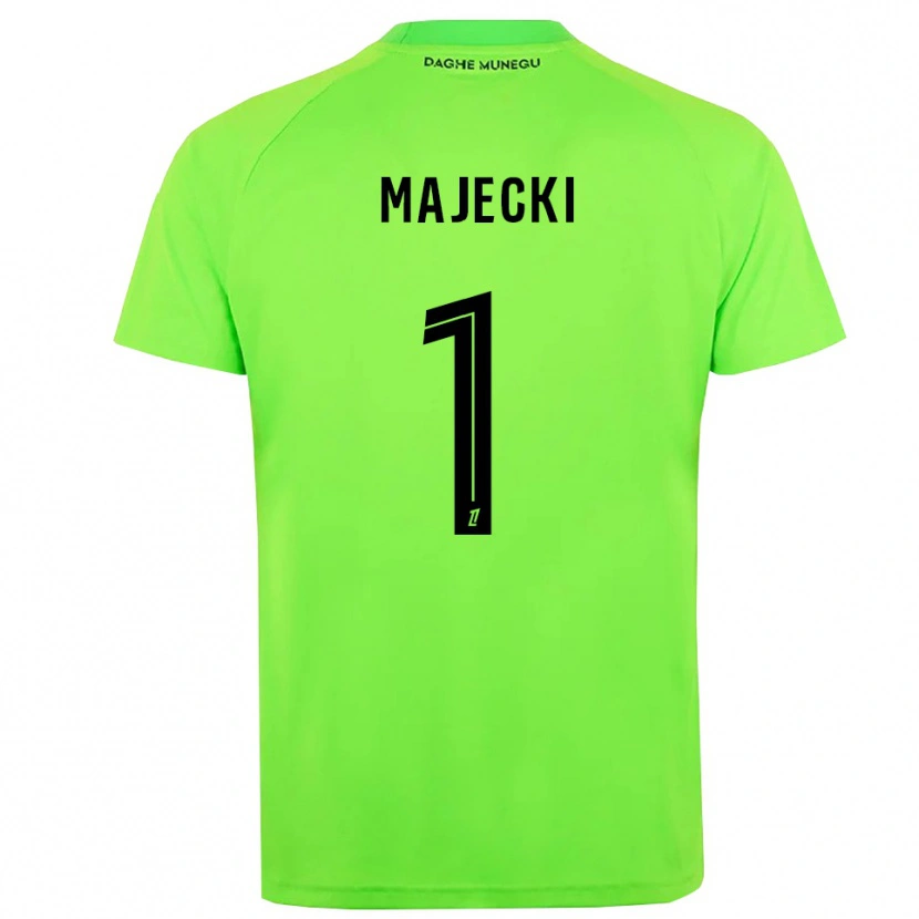 Danxen Niño Camiseta Radoslaw Majecki #1 Verde Negro Portero Equipación 2025/26 La Camisa México
