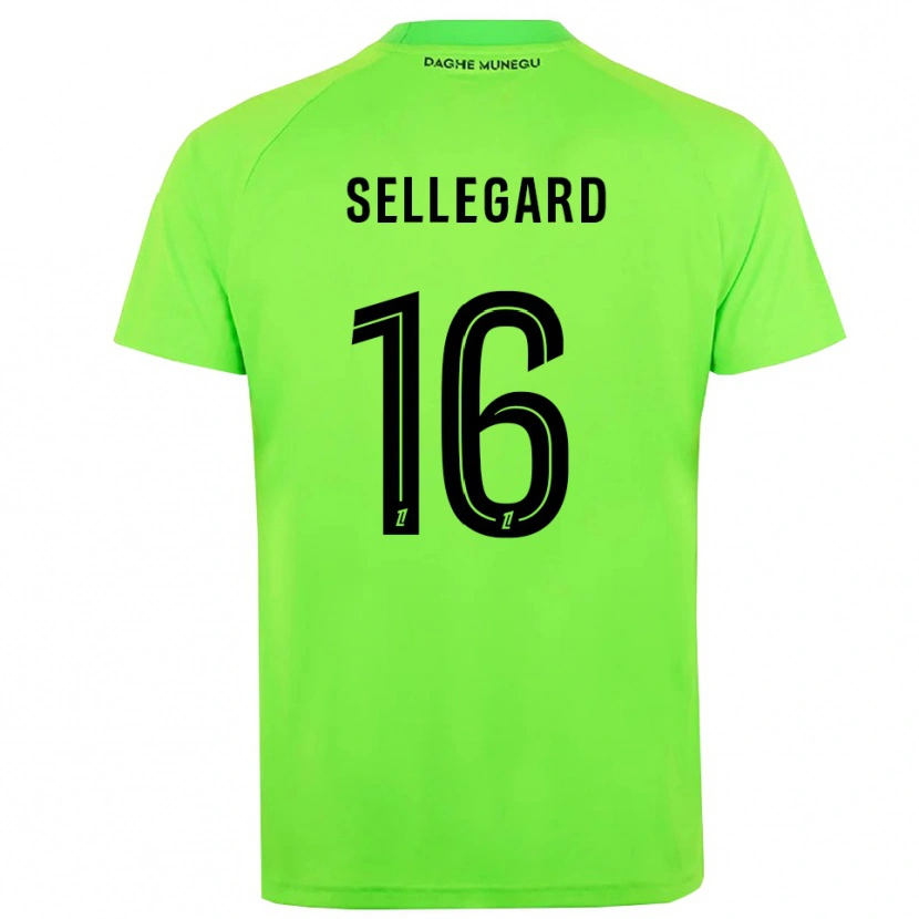 Danxen Niño Camiseta Alexander Sellegard #16 Verde Negro Portero Equipación 2025/26 La Camisa México