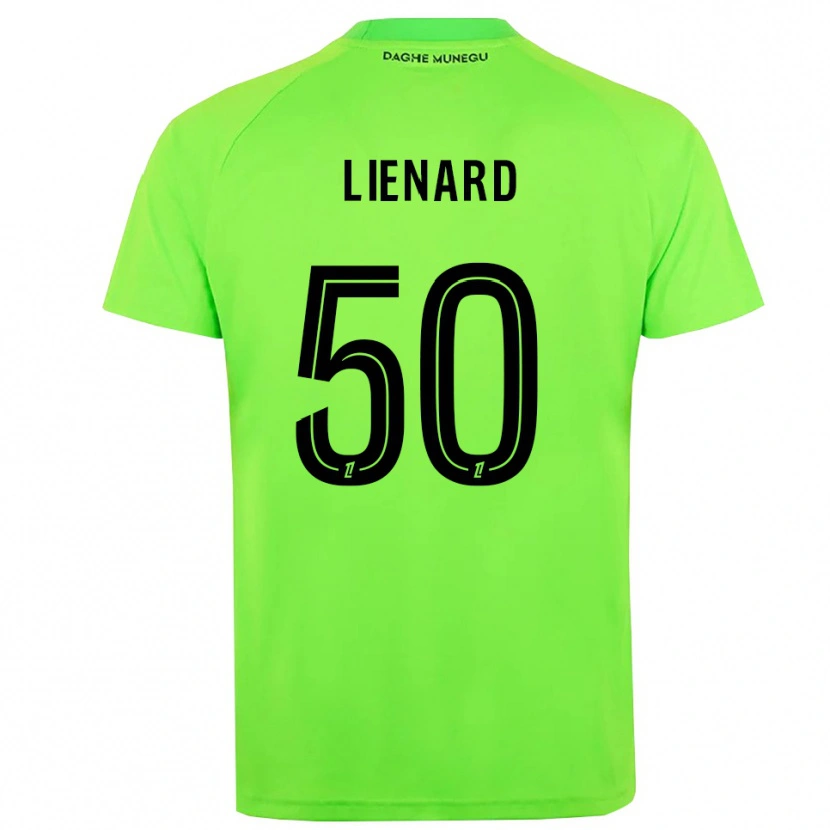 Danxen Niño Camiseta Yann Lienard #50 Verde Negro Portero Equipación 2025/26 La Camisa México