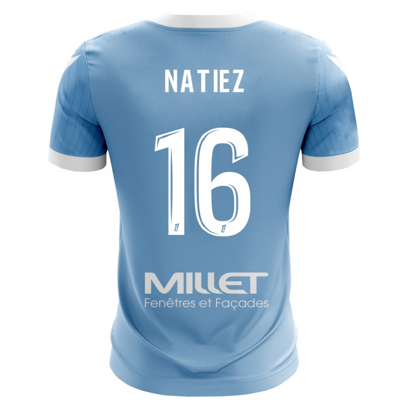 Danxen Niño Camiseta Stanislas Natiez #16 Azul Cielo Claro Portero Equipación 2025/26 La Camisa México