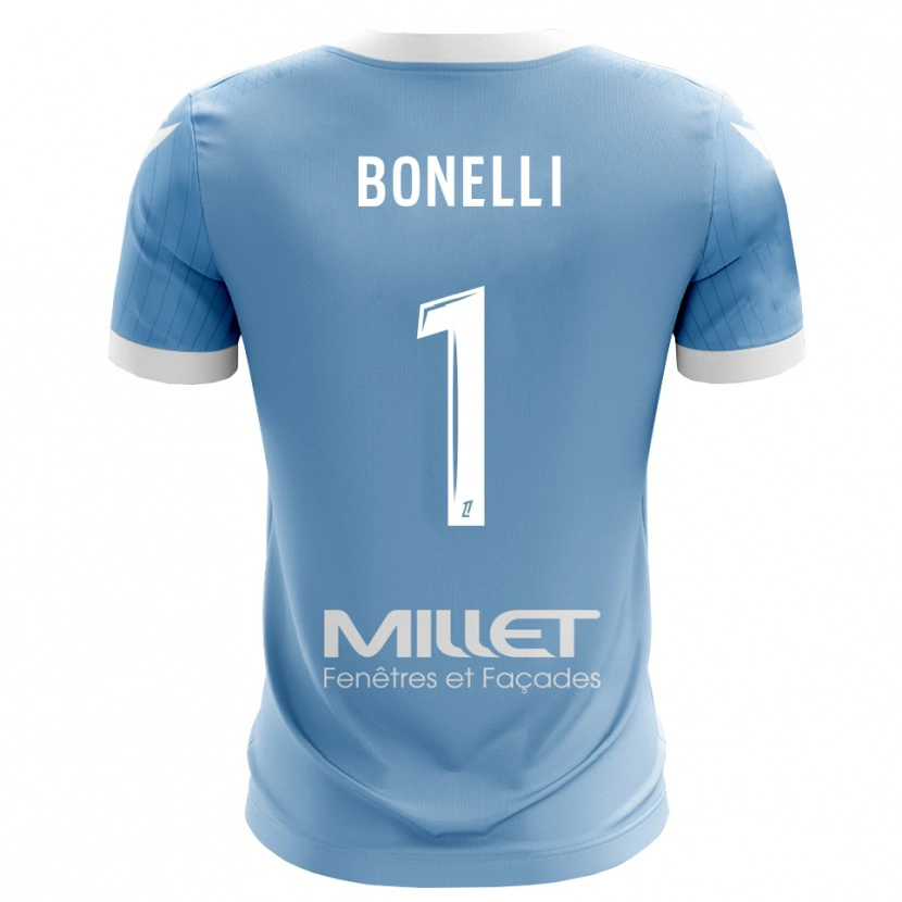 Danxen Niño Camiseta Lucas Bonelli #1 Azul Cielo Claro Portero Equipación 2025/26 La Camisa México