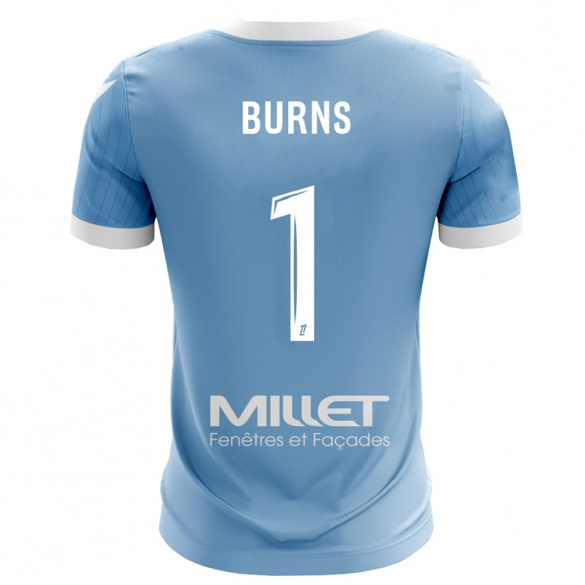 Danxen Niño Camiseta Emily Burns #1 Azul Cielo Claro Portero Equipación 2025/26 La Camisa México