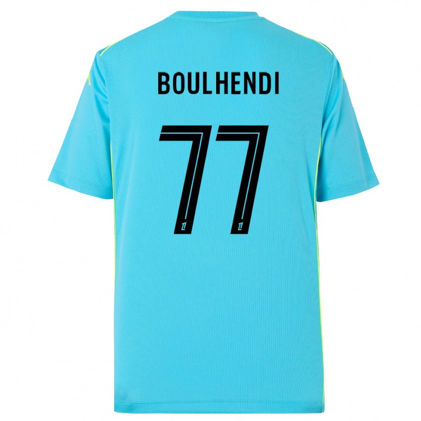 Danxen Niño Camiseta Teddy Boulhendi #77 Azul Cielo Negro Portero Equipación 2025/26 La Camisa México
