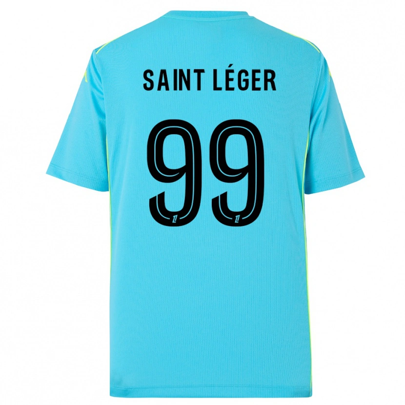 Danxen Niño Camiseta Maureen Saint Léger #99 Azul Cielo Negro Portero Equipación 2025/26 La Camisa México