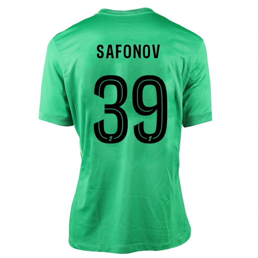 Danxen Niño Camiseta Matvey Safonov #39 Verde Negro Portero Equipación 2025/26 La Camisa México