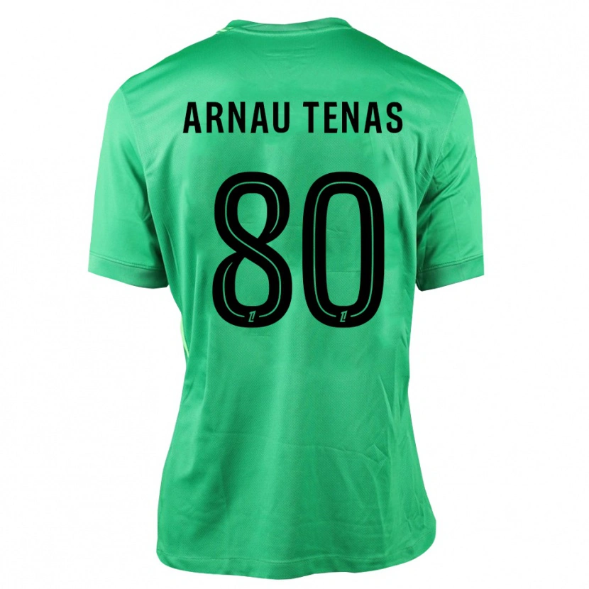 Danxen Niño Camiseta Arnau Tenas #80 Verde Negro Portero Equipación 2025/26 La Camisa México