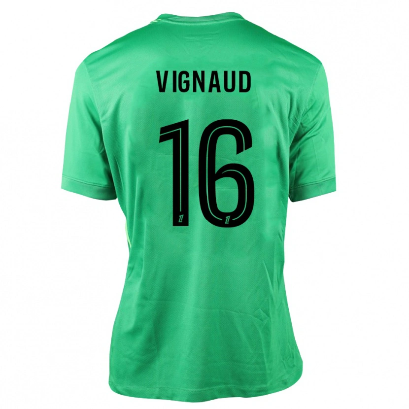 Danxen Niño Camiseta Arthur Vignaud #16 Verde Negro Portero Equipación 2025/26 La Camisa México