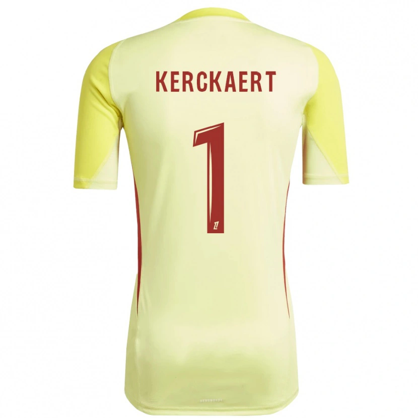 Danxen Niño Camiseta Gabriel Kerckaert #1 Amarillo Rojo Claro Portero Equipación 2025/26 La Camisa México