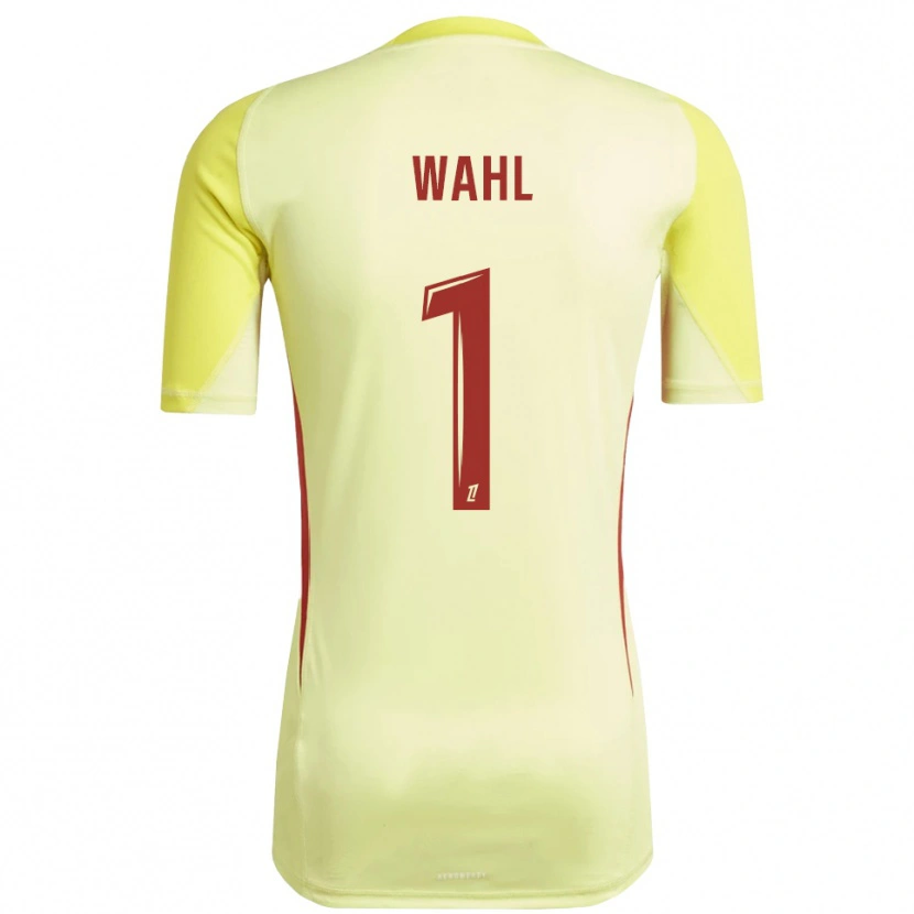 Danxen Niño Camiseta Manon Wahl #1 Amarillo Rojo Claro Portero Equipación 2025/26 La Camisa México