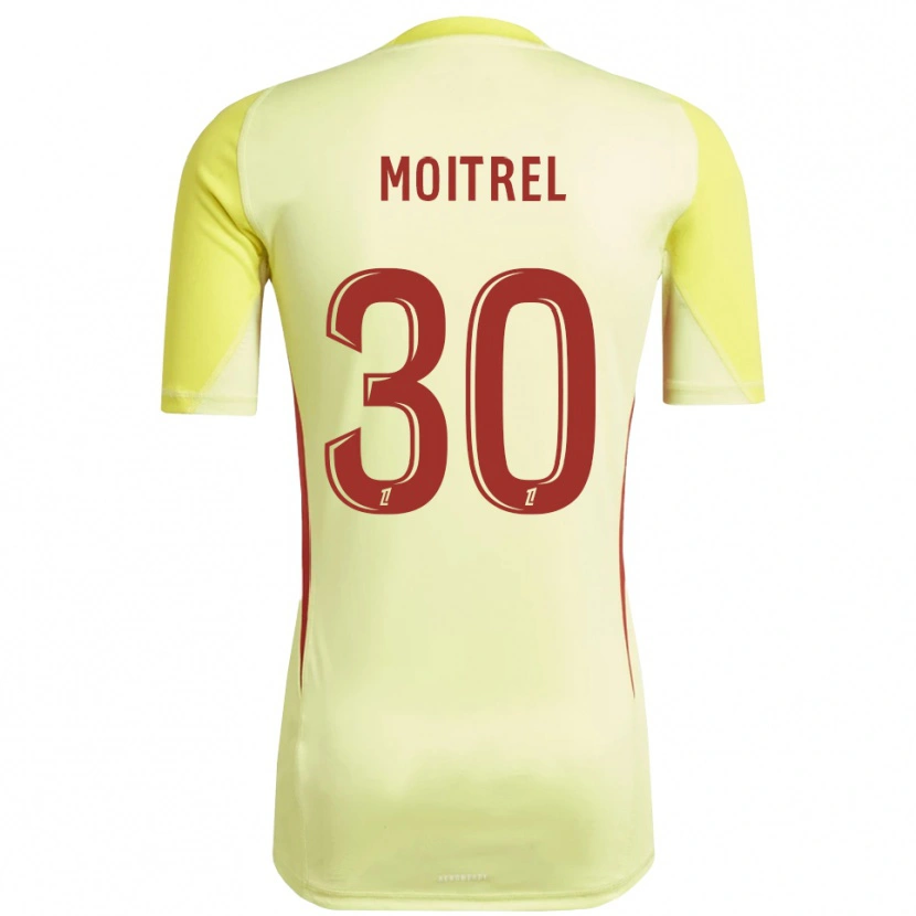 Danxen Niño Camiseta Pauline Moitrel #30 Amarillo Rojo Claro Portero Equipación 2025/26 La Camisa México