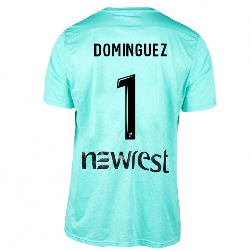 Danxen Niño Camiseta Álex Domínguez #1 Negro Aqua Portero Equipación 2025/26 La Camisa México