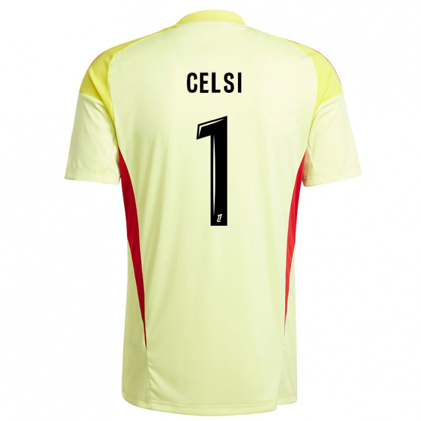 Danxen Niño Camiseta Rafael Celsi #1 Negro Amarillo Claro Portero Equipación 2025/26 La Camisa México