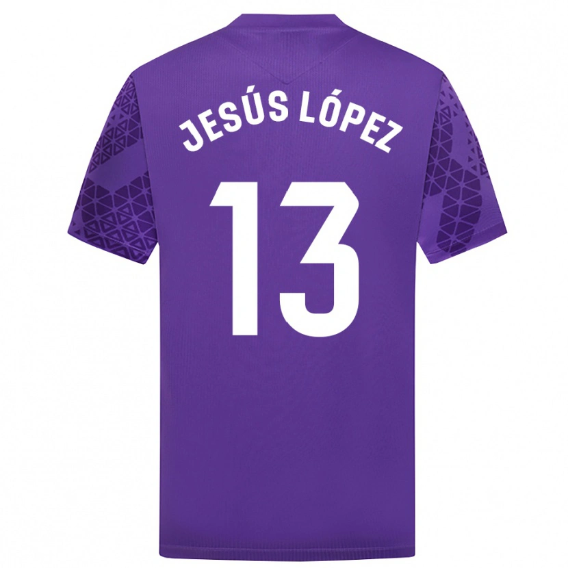 Danxen Niño Camiseta Jesús López #13 Púrpura Blanco Portero Equipación 2025/26 La Camisa México