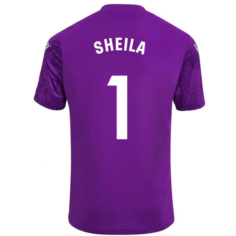 Danxen Niño Camiseta Sheila Ibañez Campillo #1 Púrpura Blanco Oscuro Portero Equipación 2025/26 La Camisa México