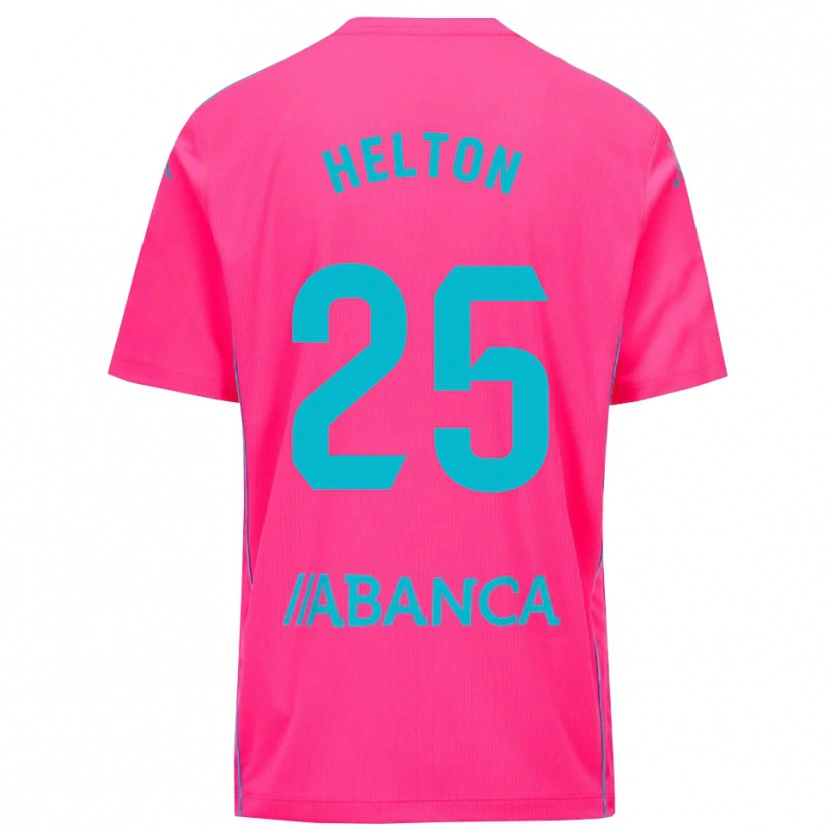 Danxen Niño Camiseta Helton Leite #25 Negro Rosa Profundo Portero Equipación 2025/26 La Camisa México