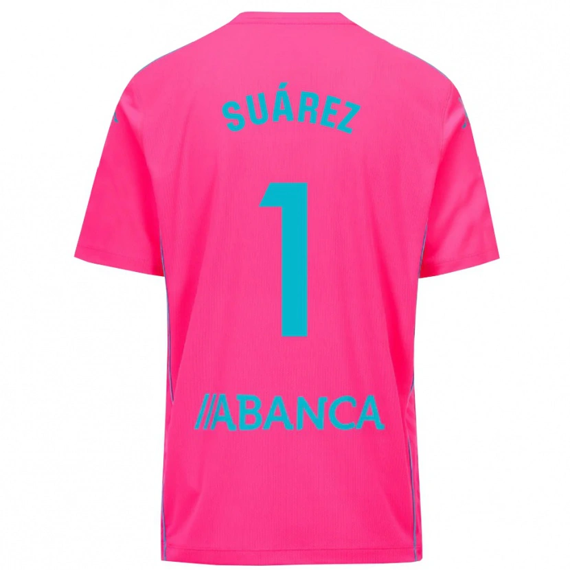 Danxen Niño Camiseta Brais Suárez #1 Negro Rosa Profundo Portero Equipación 2025/26 La Camisa México