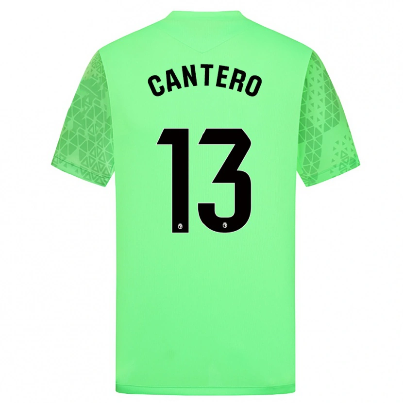 Danxen Niño Camiseta Ander Cantero #13 Negro Verde Primavera Portero Equipación 2025/26 La Camisa México