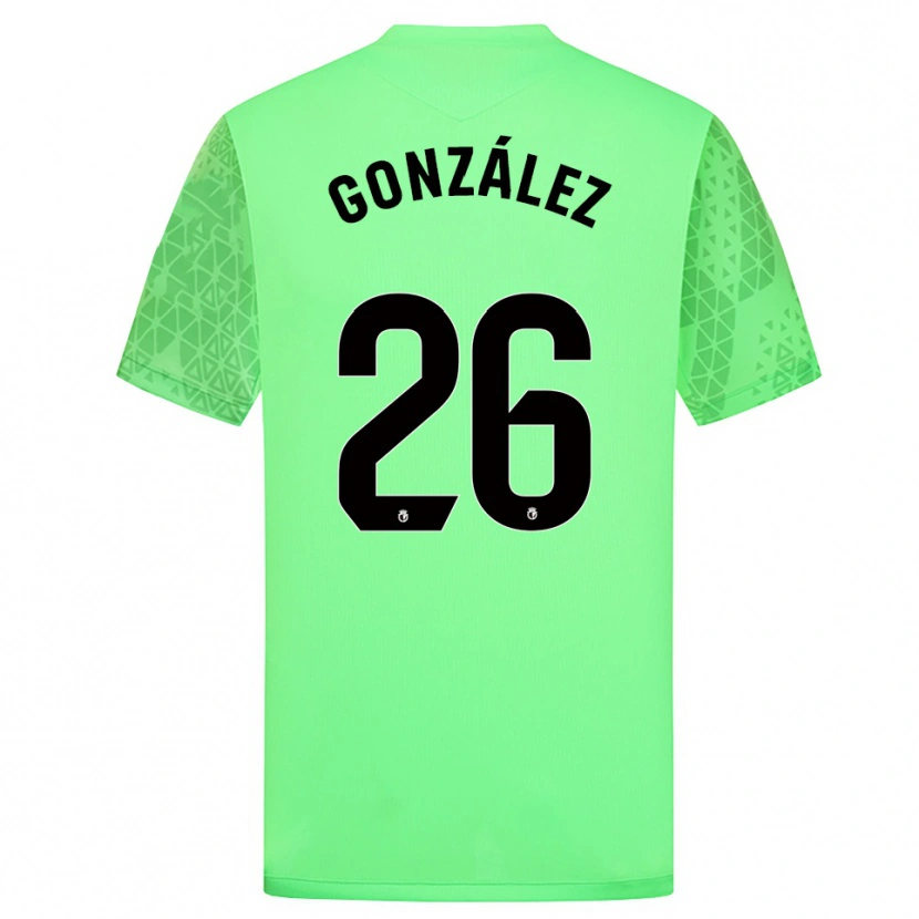 Danxen Niño Camiseta Diego González #26 Negro Verde Primavera Portero Equipación 2025/26 La Camisa México