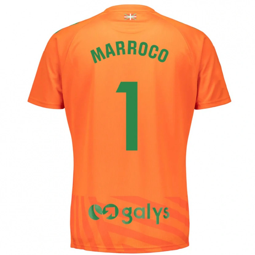 Danxen Niño Camiseta Marc Marroco #1 Verde Naranja Portero Equipación 2025/26 La Camisa México
