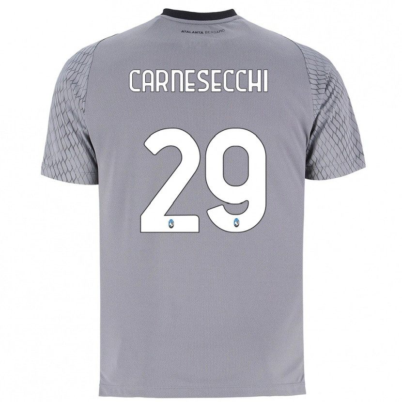 Danxen Niño Camiseta Marco Carnesecchi #29 Gris Azul Rojo Portero Equipación 2025/26 La Camisa México