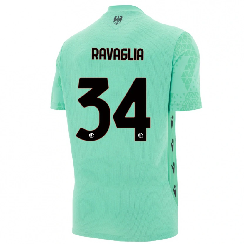 Danxen Niño Camiseta Federico Ravaglia #34 Menta Azul Negro Portero Equipación 2025/26 La Camisa México