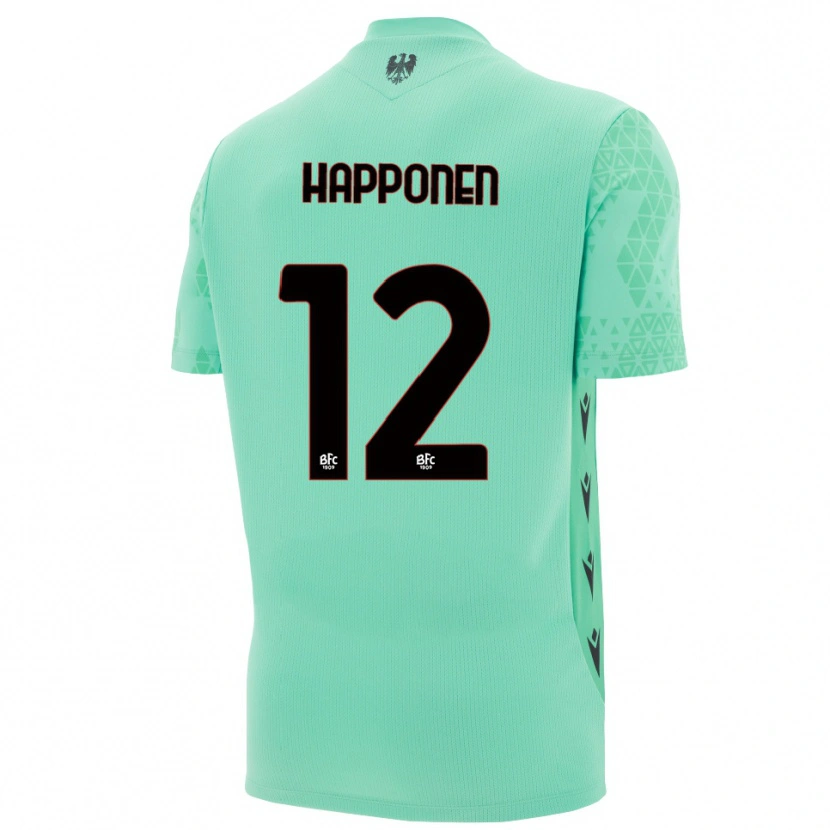 Danxen Niño Camiseta Ukko Happonen #12 Menta Azul Negro Portero Equipación 2025/26 La Camisa México