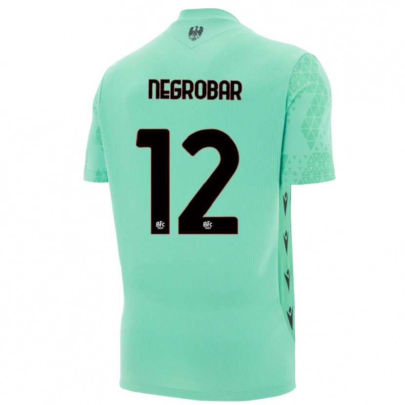 Danxen Niño Camiseta Lucas Negrobar #12 Menta Azul Negro Portero Equipación 2025/26 La Camisa México