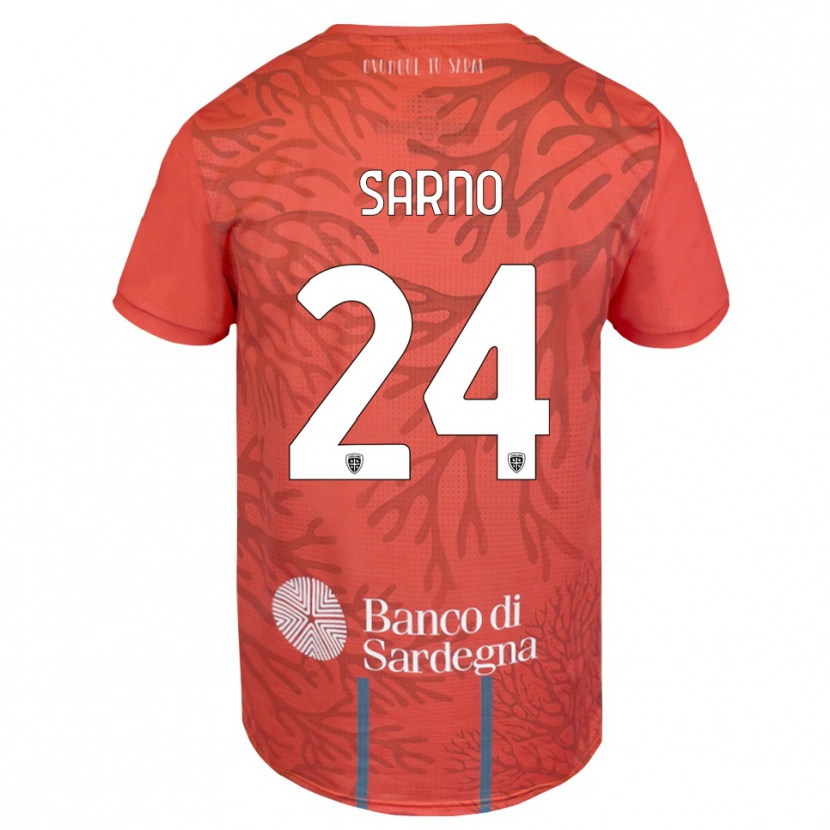 Danxen Niño Camiseta Vincenzo Sarno #24 Naranja Rojo Blanco Portero Equipación 2025/26 La Camisa México