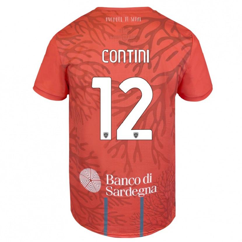Danxen Niño Camiseta Federico Contini #12 Naranja Rojo Blanco Portero Equipación 2025/26 La Camisa México