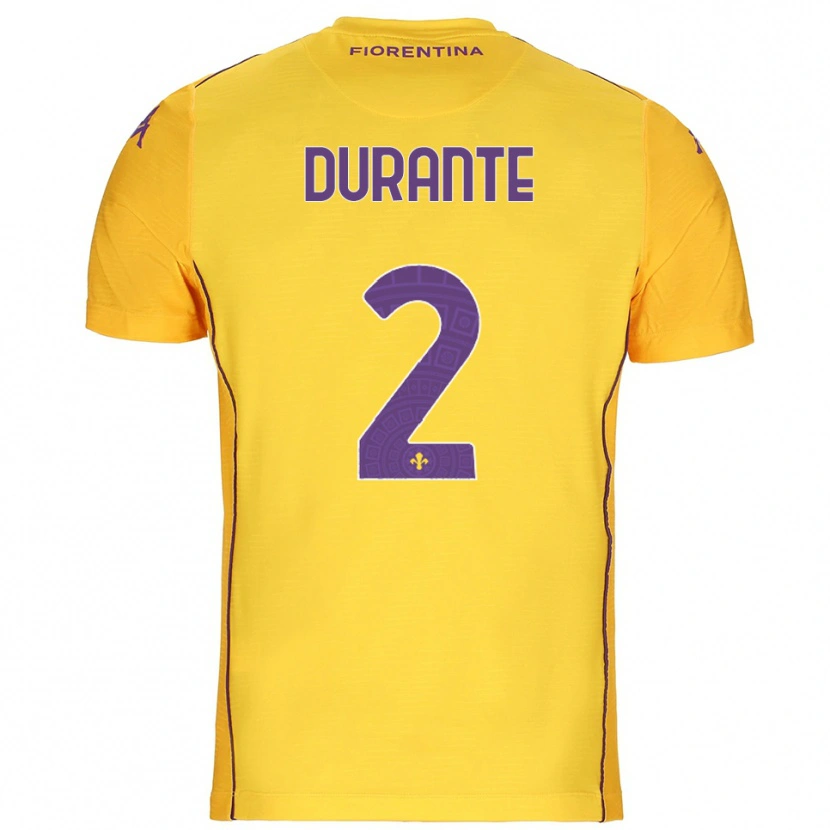 Danxen Niño Camiseta Francesca Durante #2 Naranja Amarillo Púrpura Portero Equipación 2025/26 La Camisa México