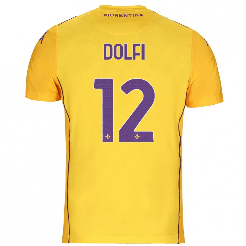 Danxen Niño Camiseta Brando Dolfi #12 Naranja Amarillo Púrpura Portero Equipación 2025/26 La Camisa México