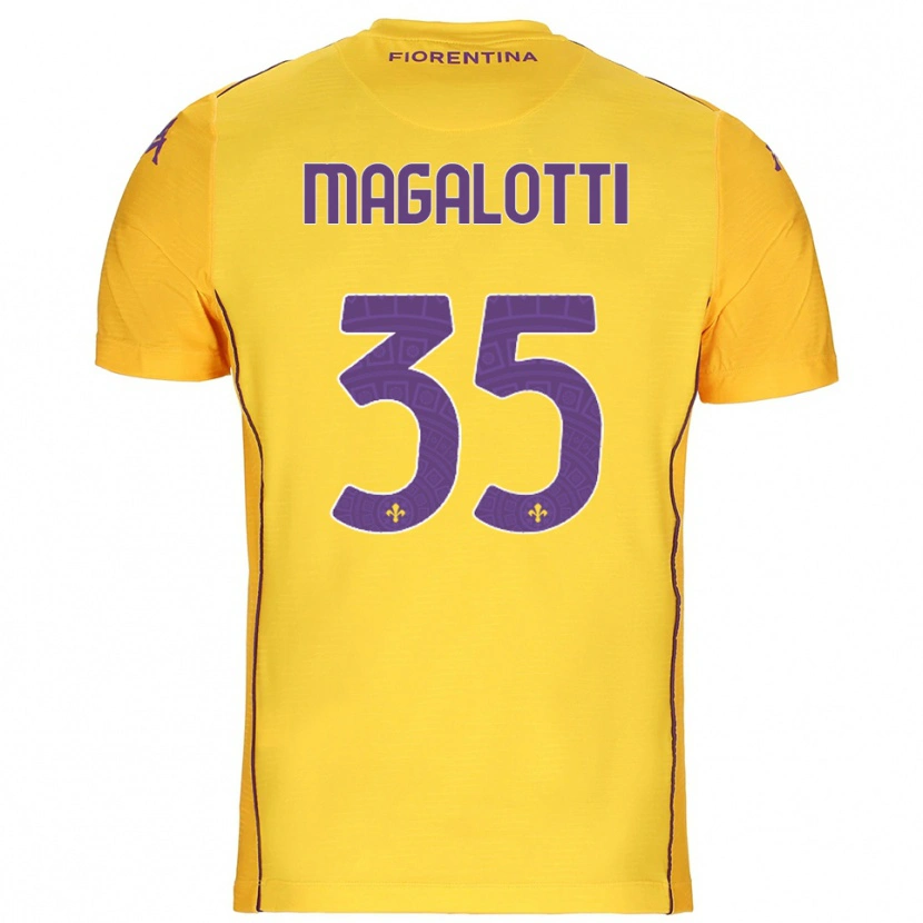 Danxen Niño Camiseta Mattia Magalotti #35 Naranja Amarillo Púrpura Portero Equipación 2025/26 La Camisa México