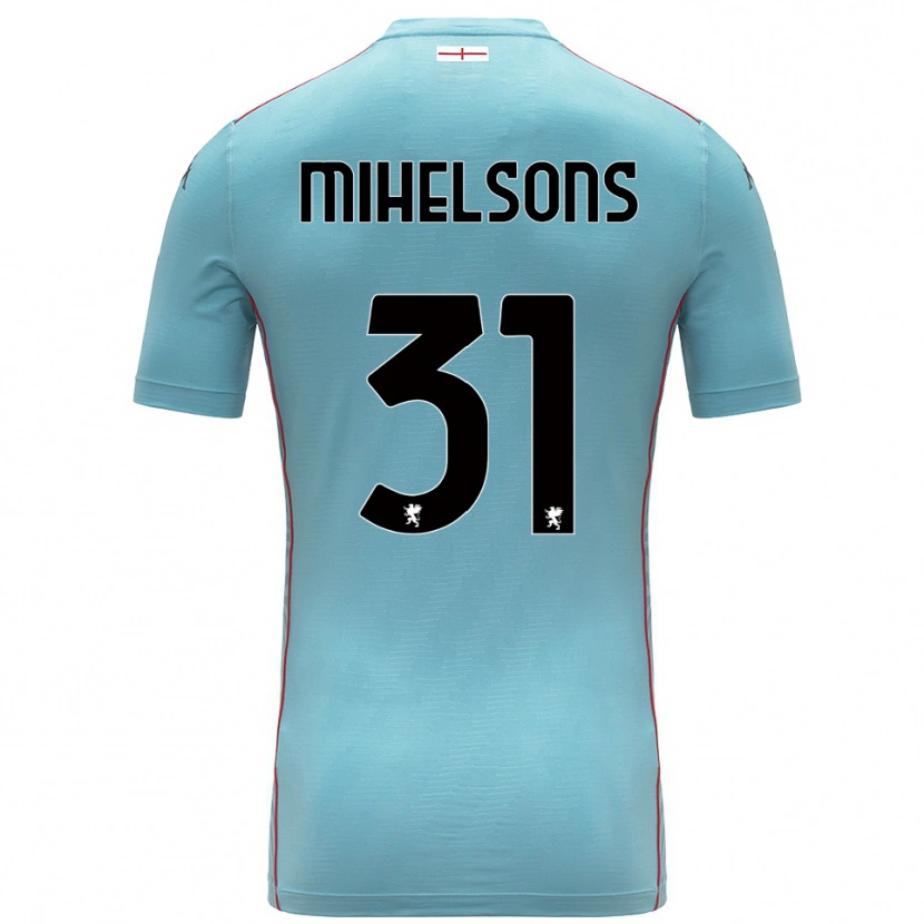 Danxen Niño Camiseta Rendijs Mihelsons #31 Azul Gris Portero Equipación 2025/26 La Camisa México