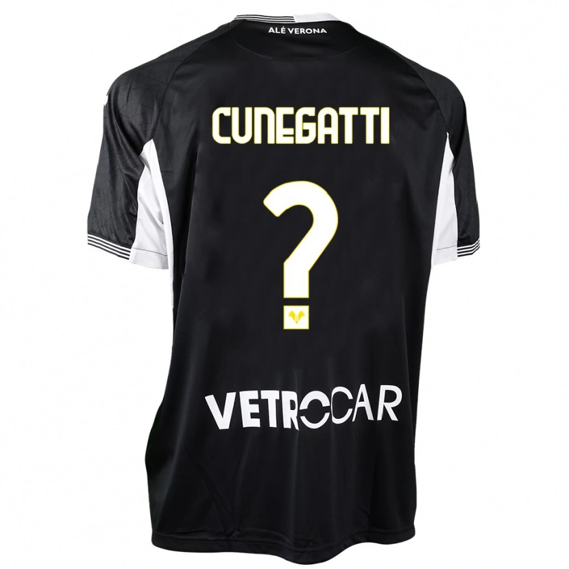 Danxen Niño Camiseta Andrea Cunegatti #0 Negro Blanco Portero Equipación 2025/26 La Camisa México