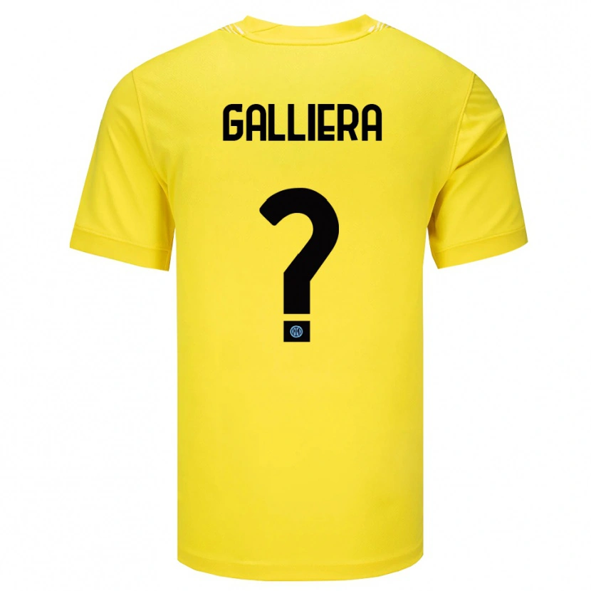 Danxen Niño Camiseta Carlo Galliera #0 Amarillo Claro Negro Portero Equipación 2025/26 La Camisa México