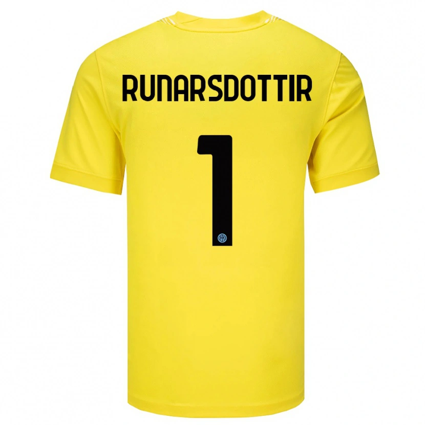 Danxen Niño Camiseta Cecilía Rán Rúnarsdóttir #1 Amarillo Claro Negro Portero Equipación 2025/26 La Camisa México