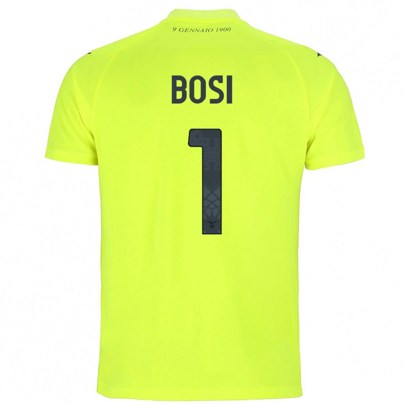 Danxen Niño Camiseta Gioele Bosi #1 Verde Fluorescente Portero Equipación 2025/26 La Camisa México