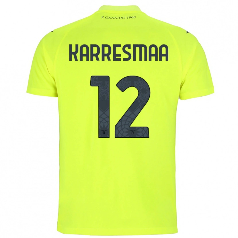 Danxen Niño Camiseta Kerttu Karresmaa #12 Verde Fluorescente Portero Equipación 2025/26 La Camisa México