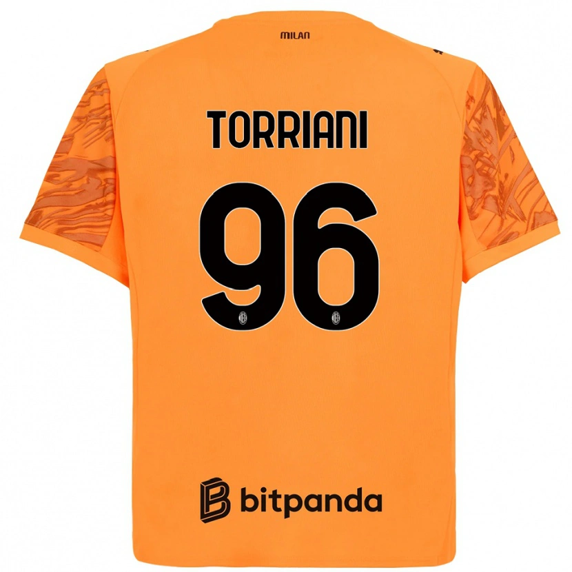 Danxen Niño Camiseta Lorenzo Torriani #96 Naranja Amarillo Negro Portero Equipación 2025/26 La Camisa México