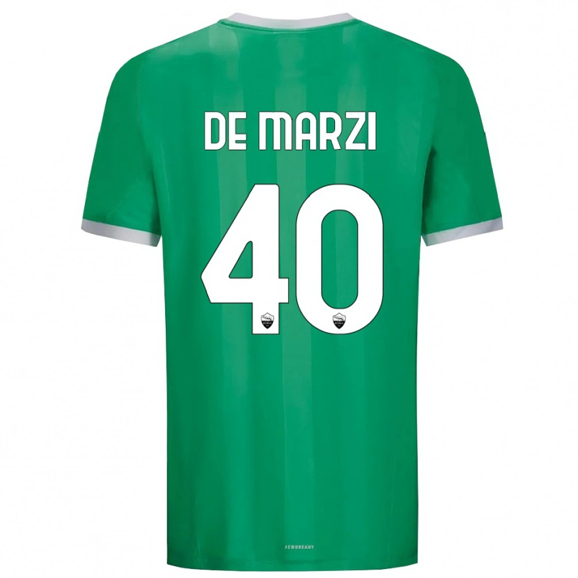 Danxen Niño Camiseta Giorgio De Marzi #40 Verde Blanco Portero Equipación 2025/26 La Camisa México
