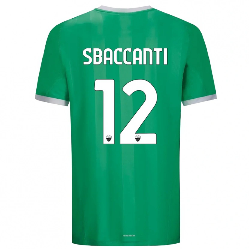 Danxen Niño Camiseta Christian Sbaccanti #12 Verde Blanco Portero Equipación 2025/26 La Camisa México