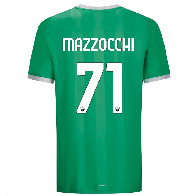 Danxen Niño Camiseta Giulia Mazzocchi #71 Verde Blanco Portero Equipación 2025/26 La Camisa México
