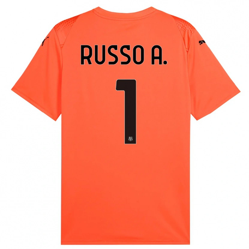 Danxen Niño Camiseta Alessandro Russo #1 Naranja Negro Portero Equipación 2025/26 La Camisa México
